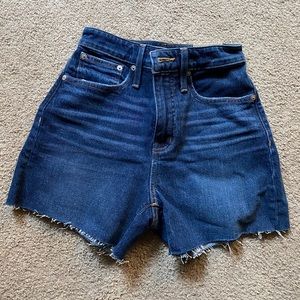 MADEWELL high rise denim shorts